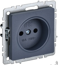 Мех-м розетки 1-м BRITE без з/к., маренго IEK BR-R10-10-K35	