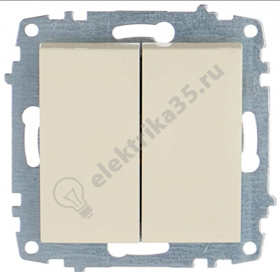 Механизм выключателя 2-кл. Cosmo крем. ABB 619-010300-202