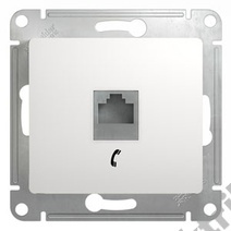 Мех-м розетки телеф. GLOSSA RJ11 бел. SchE GSL000181T