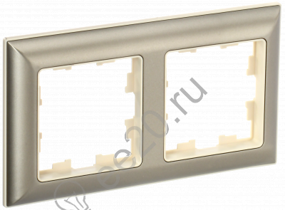 Рамка 2-м BRITE беж./шампань IEK BR-M22-12-3-K10