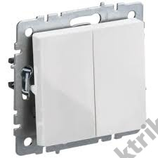 Мех-м выкл. 2-кл. BRITE проходной бел. IEK BR-V22-0-10-K01