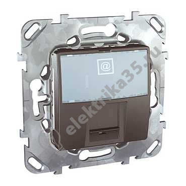 Мех-м розетки комп. 1-м СП Unica Top RJ45 графит SchE MGU5.421.12ZD