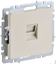 Мех-м розетки 1-м BRITE комп. RJ45 кат.5E беж. IEK	BR-K10-1-K10 