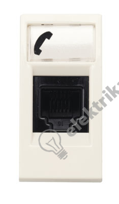 Розетка телекоммуникационная Zenit 1мод. 6 конт. RJ12 бел. ABB 2CLA211760N1101