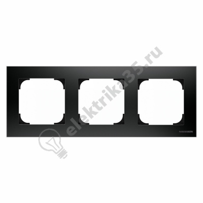 Рамка 3-м Sky черн. бархат ABB 2CLA857300A1501