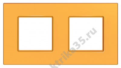 Рамка 2-м Unica quadro оранж. SchE MGU4.704.29