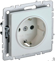 Мех-м розетки 1-м BRITE с з/к., жемчуг IEK BR-R11-16-K36 
