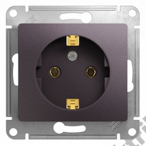 Мех-м розетки 1-м GLOSSA с з/к., сирен. туман SchE GSL001443