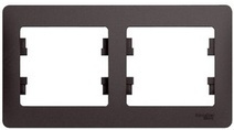 Рамка 2-м GLOSSA гориз., графит SchE GSL001302