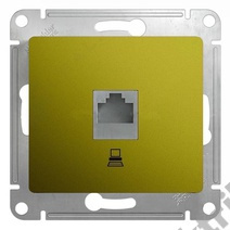 Мех-м розетки комп. GLOSSA RJ45 фисташк. SchE GSL001081K