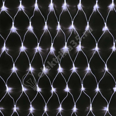 Гирлянда сеть 1,8х1,5м, прозрачный ПВХ, 180 LED БЕЛЫЕ 215-135