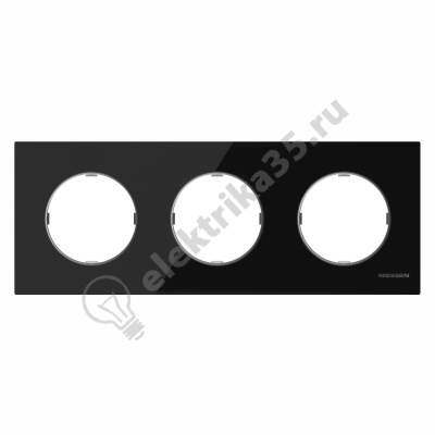 Рамка 3-м Sky Moon стекло черн. ABB 2CLA867300A3101