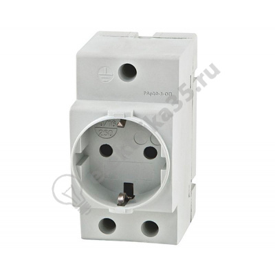 Розетка 16А 220В 2P+PEN на DIN-рейку PM-102 SchE 18012DEK
