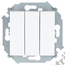 Механизм выключателя 3-кл. СП 16А IP20 бел. Simon15 1591391-030