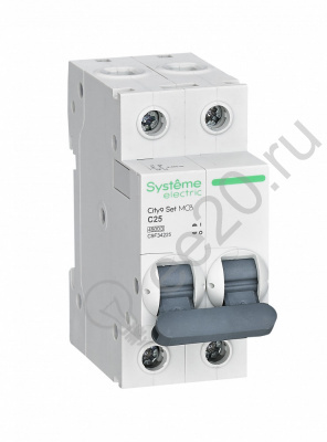 Выключатель автоматический 2п C 25А  4.5кА City9 Set SE C9F34225