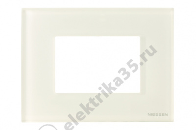Рамка 3мод. Zenit итал. станд. стекло бел. ABB 2CLA247300N3001