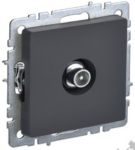 Мех-м розетки BRITE TV проходная графит IEK BR-A10-P-K53 