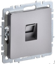Мех-м розетки 1-м BRITE комп. RJ45 кат.5E сталь IEK BR-K10-1-K46 