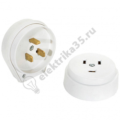 Розетка РШ 32А 220В бел. 