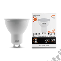 Лампа светодиодная 7Вт 230в GU10 3000К Elementary Gauss (13617)