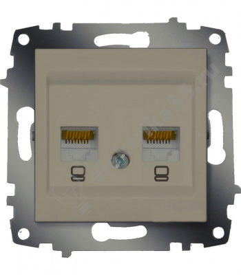 Механизм розетки комп. 2-м Cosmo титаниум  ABB 619-011400-248