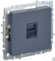 Мех-м розетки 1-м BRITE комп. RJ45 кат.5E маренго IEK BR-K10-1-K35	