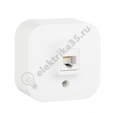Розетка 1-м ОП Quteo RJ45 CAT.5E UTP бел. Leg 782224
