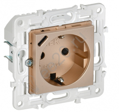 Мех-м розетки 1-м SKANDY с/з защ.шт. USB/C 18Вт песочный IEK SK-R14-16-U14-018-K98