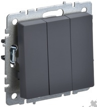 Мех-м выкл. 3-кл. BRITE графит IEK BR-V30-0-10-K53