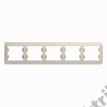 Рамка 5-м GLOSSA гориз., молоч. SchE GSL000905