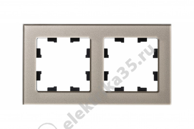 Рамка 2-м ATLASDESIGN NATURE стекло шампань SchE ATN320502