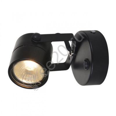 Светильник накладной GU10 чёрный d60мм h-140мм с выкл. ARTE Lamp A1311AP-1BK