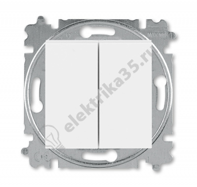 Переключатель 2-кл. Levit бел./бел. ABB 2CHH595245A6003