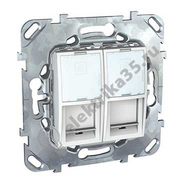 Механизм розетки 2-м комп. СП UNICA RJ45 бел. SchE MGU5.2020.18ZD