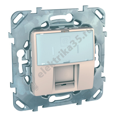 Механизм розетки 1-м комп. СП UNICA RJ45 беж. SchE MGU5.421.25ZD