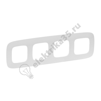 Рамка 4-м белая  Valena Allure Leg 754304