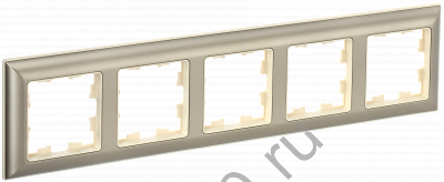 Рамка 5-м BRITE беж./шампань IEK BR-M52-12-3-K10