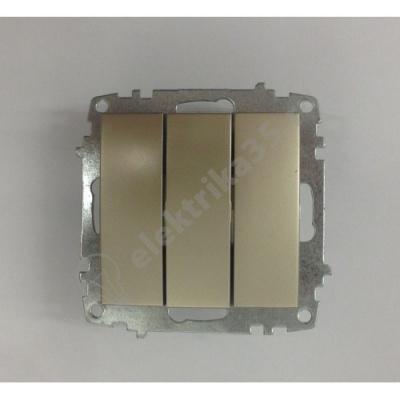Механизм выключателя 3-кл. Cosmo титаниум ABB 619-011400-254