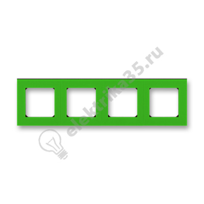 Рамка Levit 4п зел./дым. черн. ABB 2CHH015040A6067