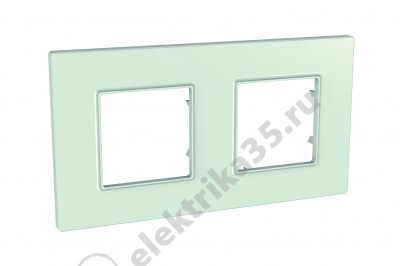 Рамка 2-м Unica quadro стекло мат. SchE MGU2.704.17
