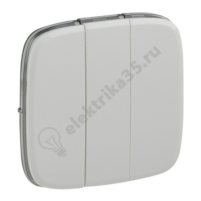 Панель лицевая для 3-кл. выкл. белый Valena Allure Leg 755035