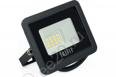 Прожектор светодиодный ДО-10w 6400К 900Лм IP65 черный SAFFIT SFL90-10 гарантия 1 год