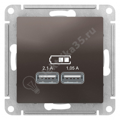 Мех-м розетки USB ATLAS мокко SchE ATN000633