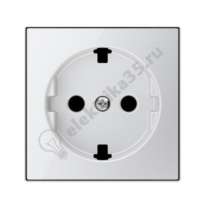 Накладка для розетки SCHUKO с плоской поверхностью SKY стекло бел. ABB 2CLA858890A2101