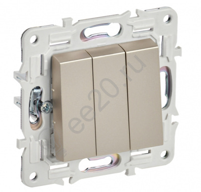 Мех-м выкл.3-кл. SKANDY шампань IEK SK-V30-0-10-K37