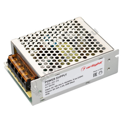 Блок питания для св/д лент 24V  60W IP20 Arlight (026153)
