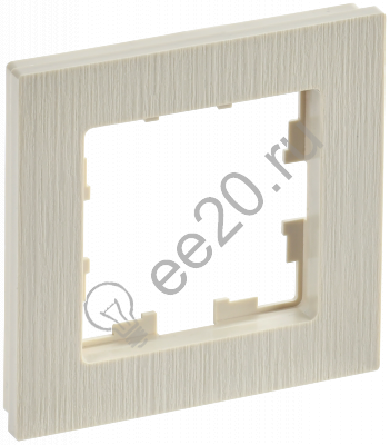 Рамка 1-м BRITE бежевый рифленый IEK BR-M12-51-K10