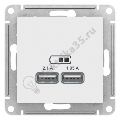 Мех-м розетки USB ATLAS бел. SchE ATN000133
