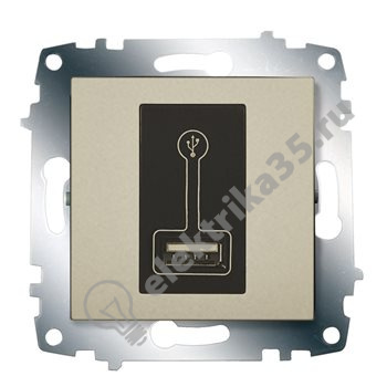 Уст-во заряд. USB 500мА Cosmo титаниум ABB 619-011400-142 