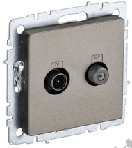Мех-м розетки BRITE TV+SAT, шампань IEK BR-AF20-O-K37 